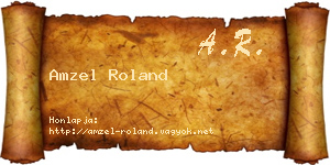 Amzel Roland névjegykártya